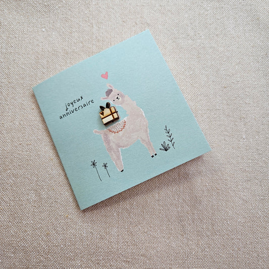 Carte anniversaire - Lama