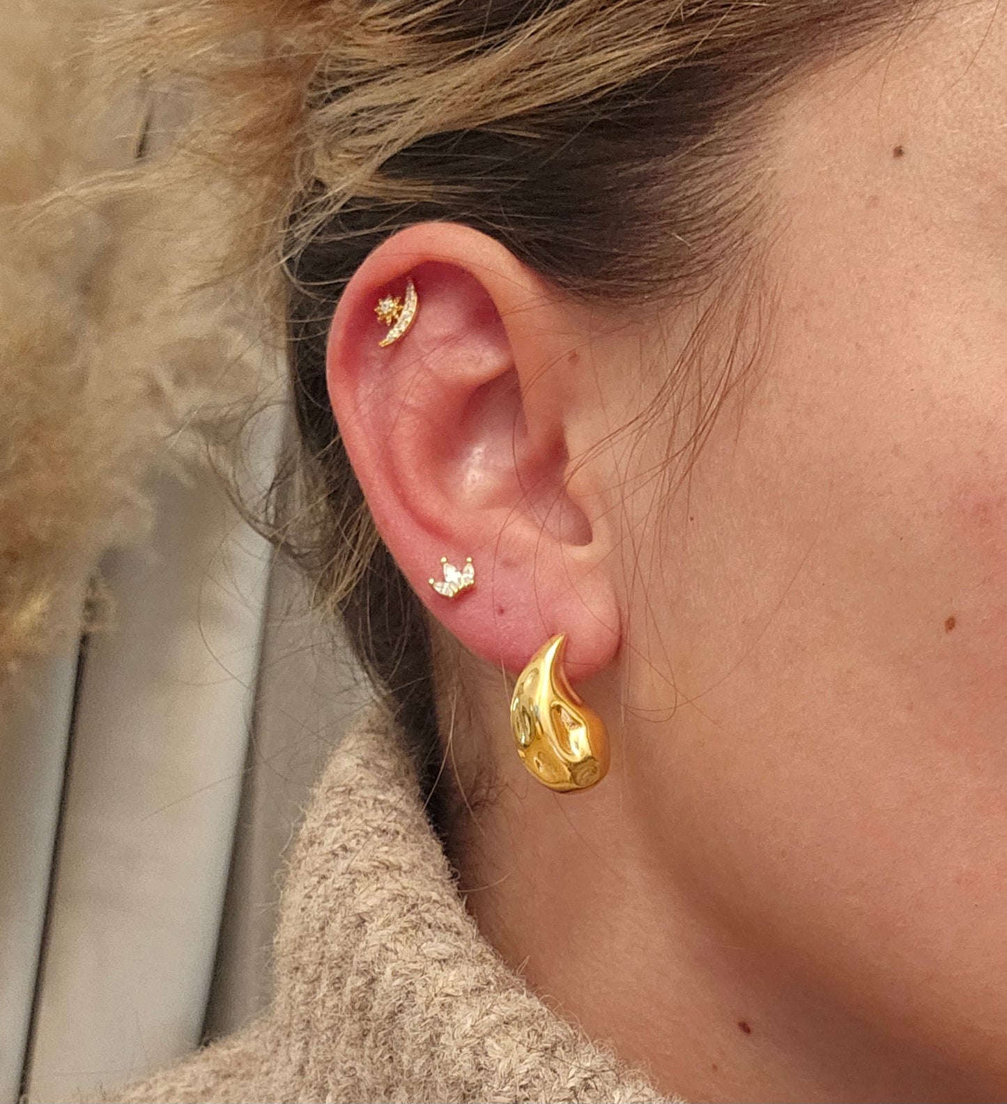 Boucles d'oreilles - Bouton d'or