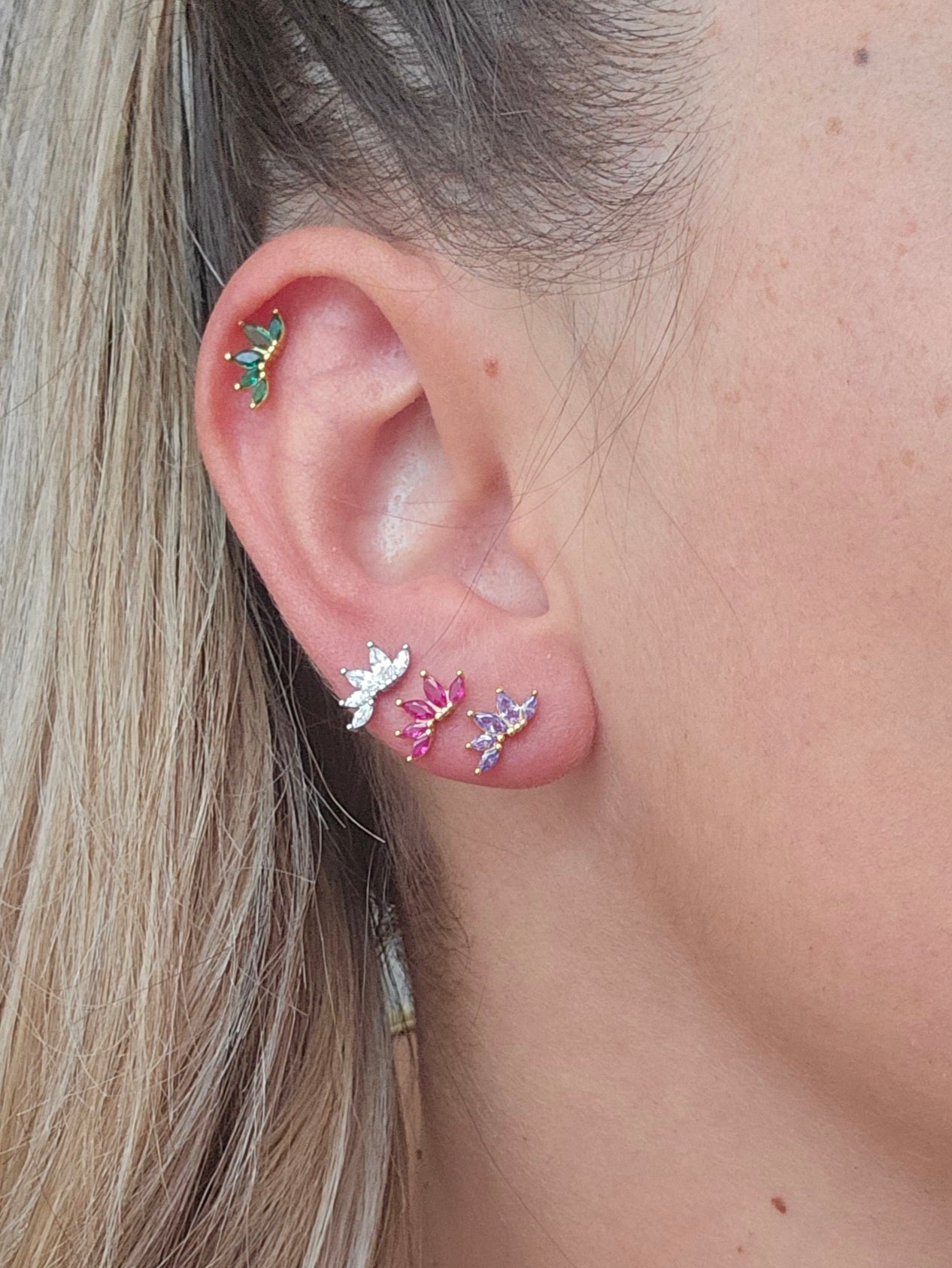 Piercing en argent - 5 pétales