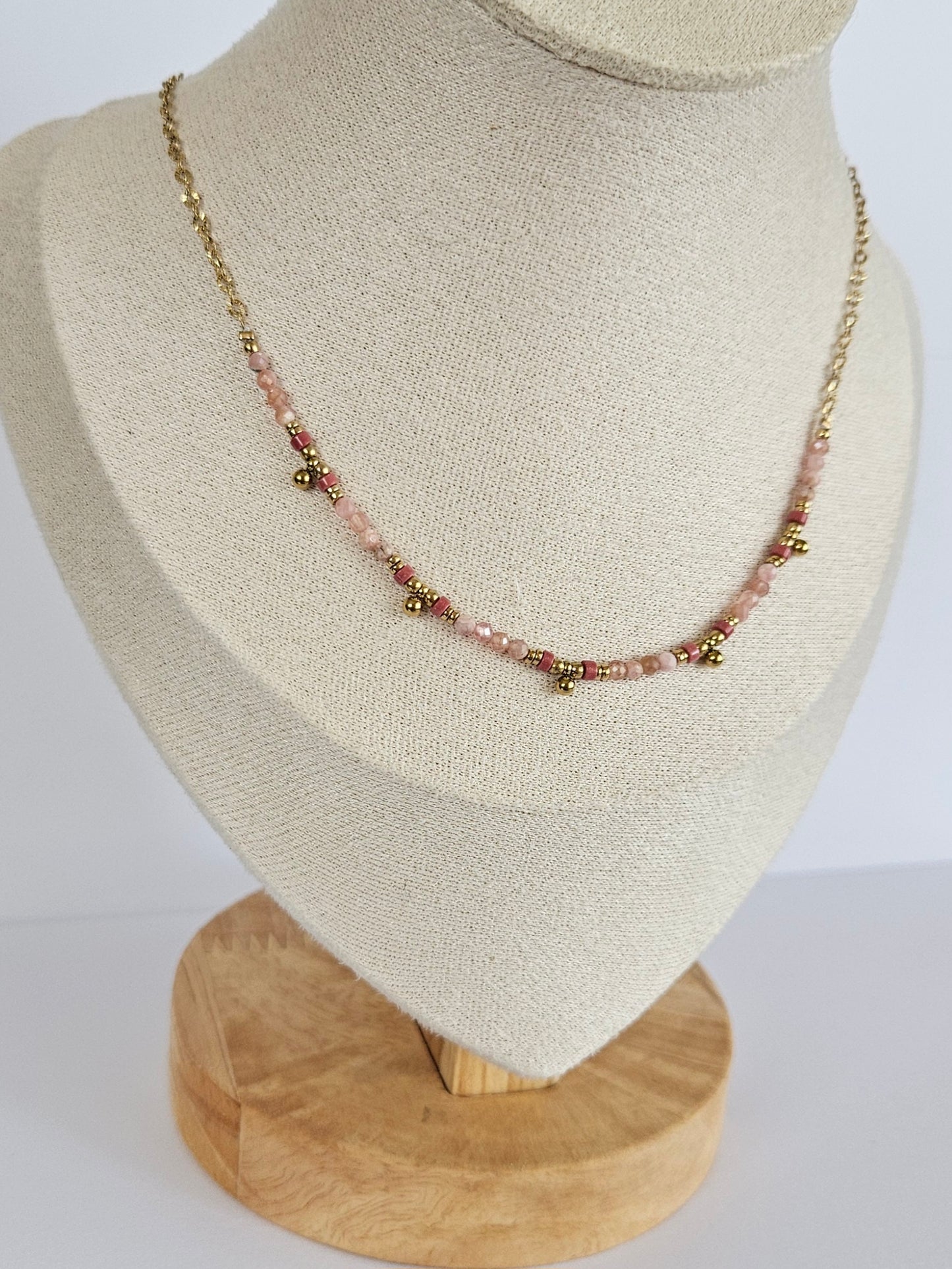 Collier - Vienne (Rhodonite)