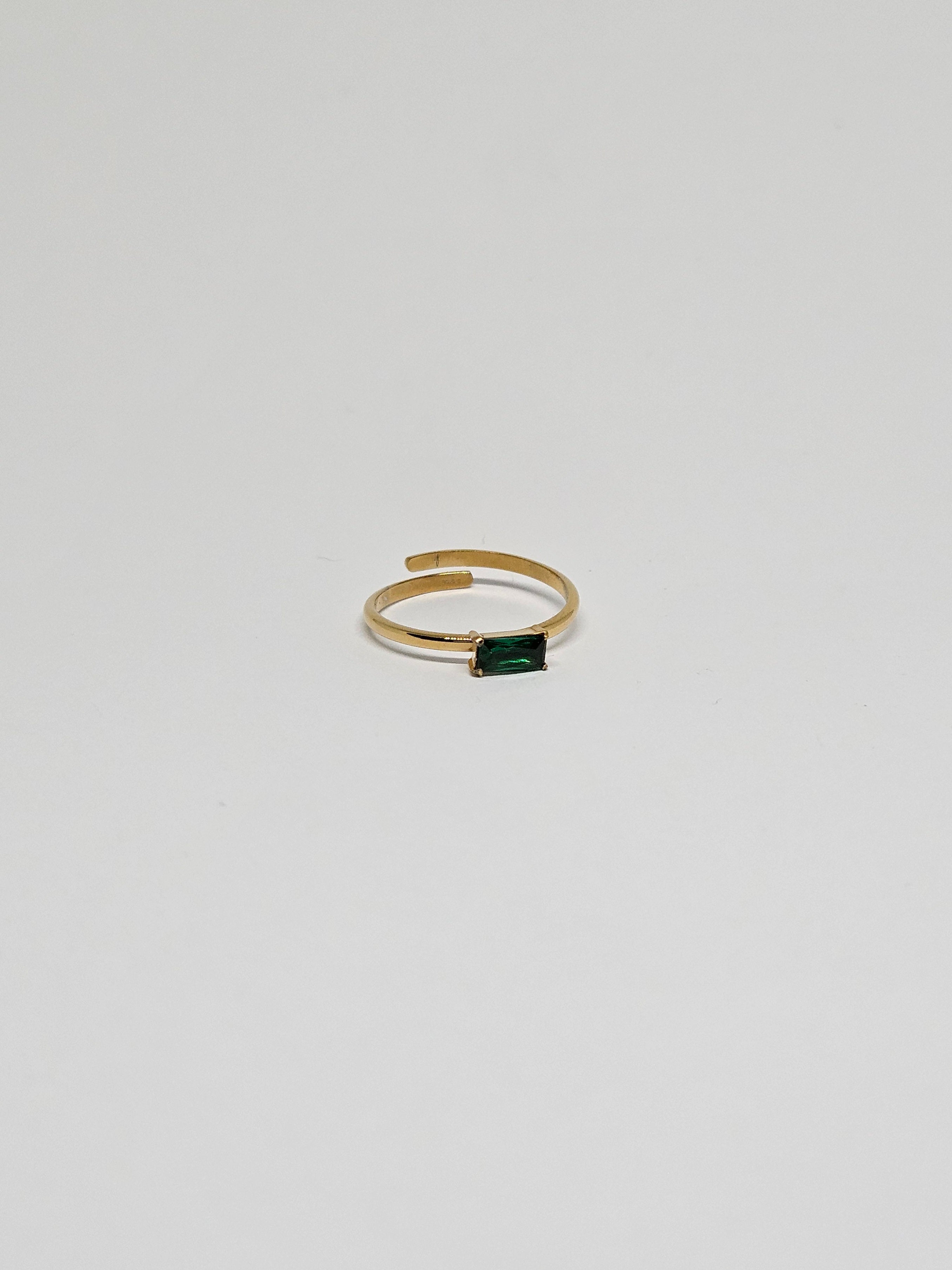 Bague Tina - Doré/vert