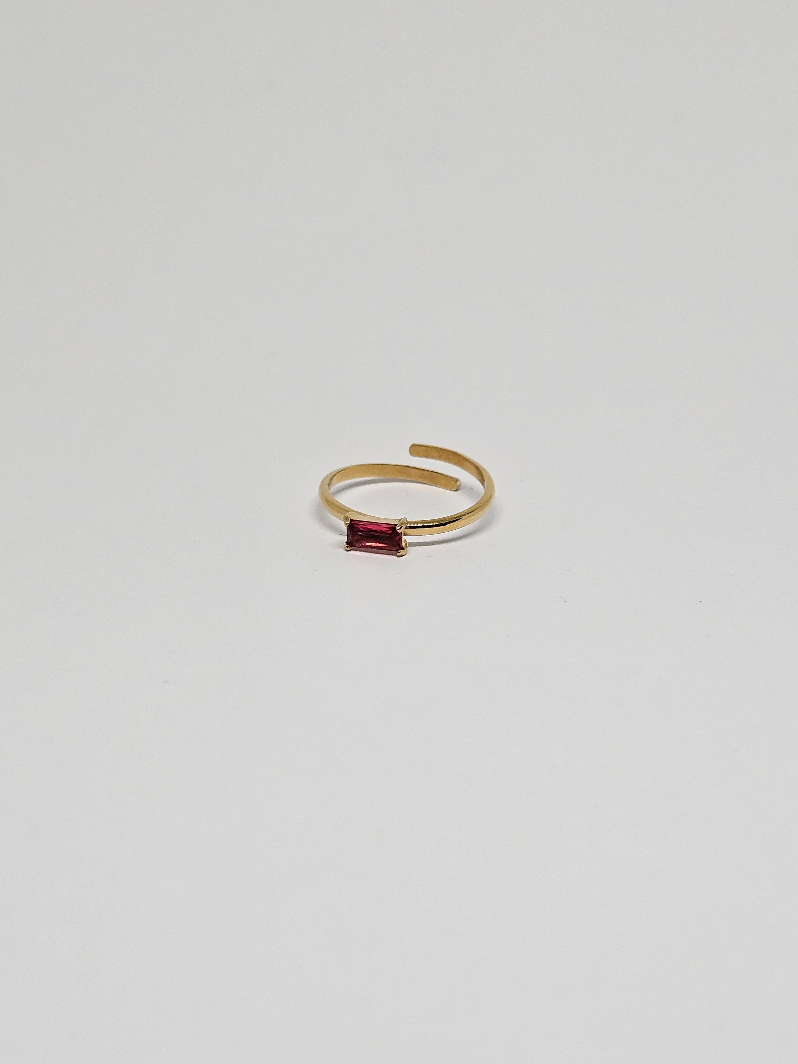 Bague Tina - Doré/rouge