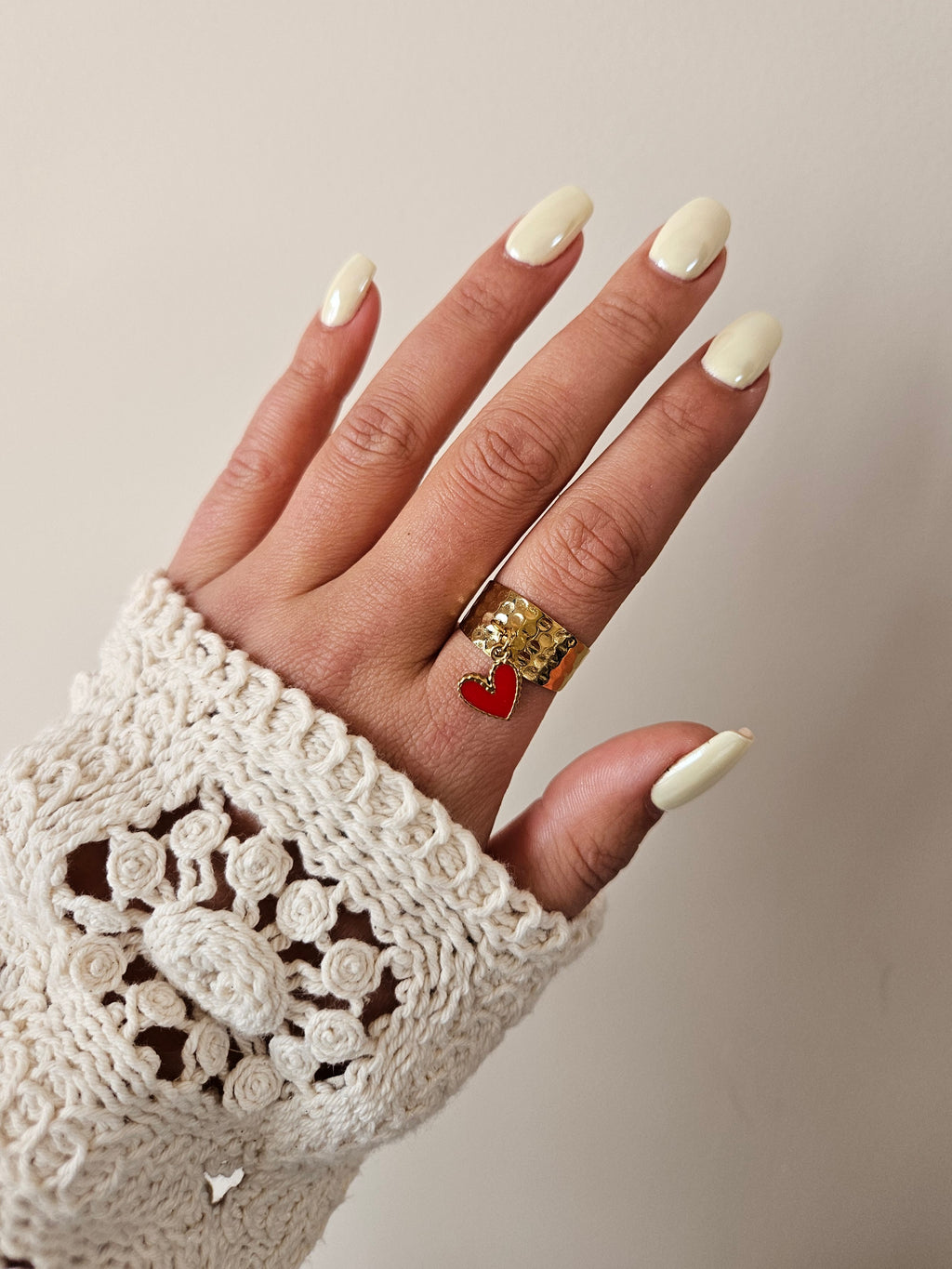 Bague Elsa - doré/rouge