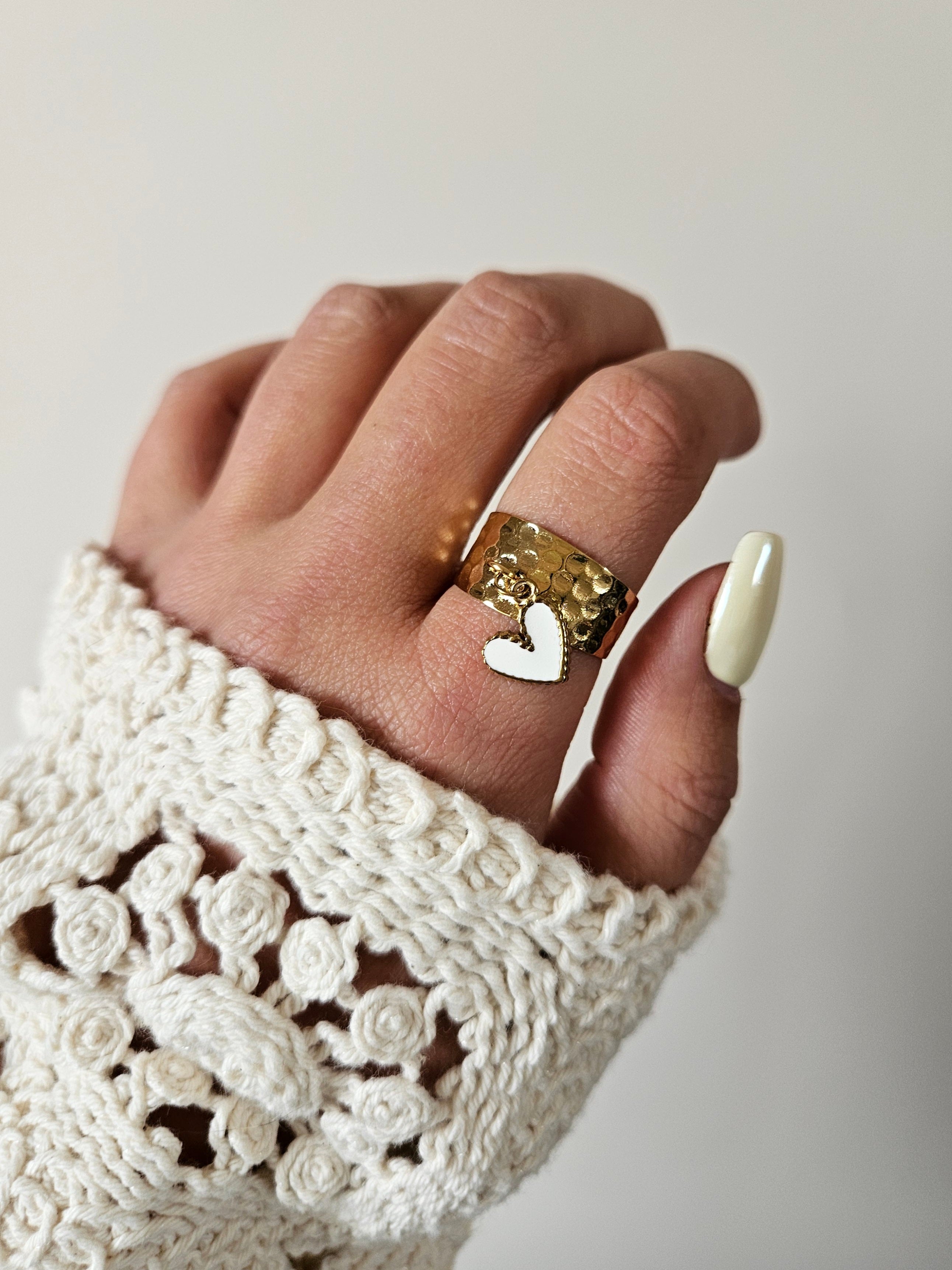 Bague Elsa - doré/blanche