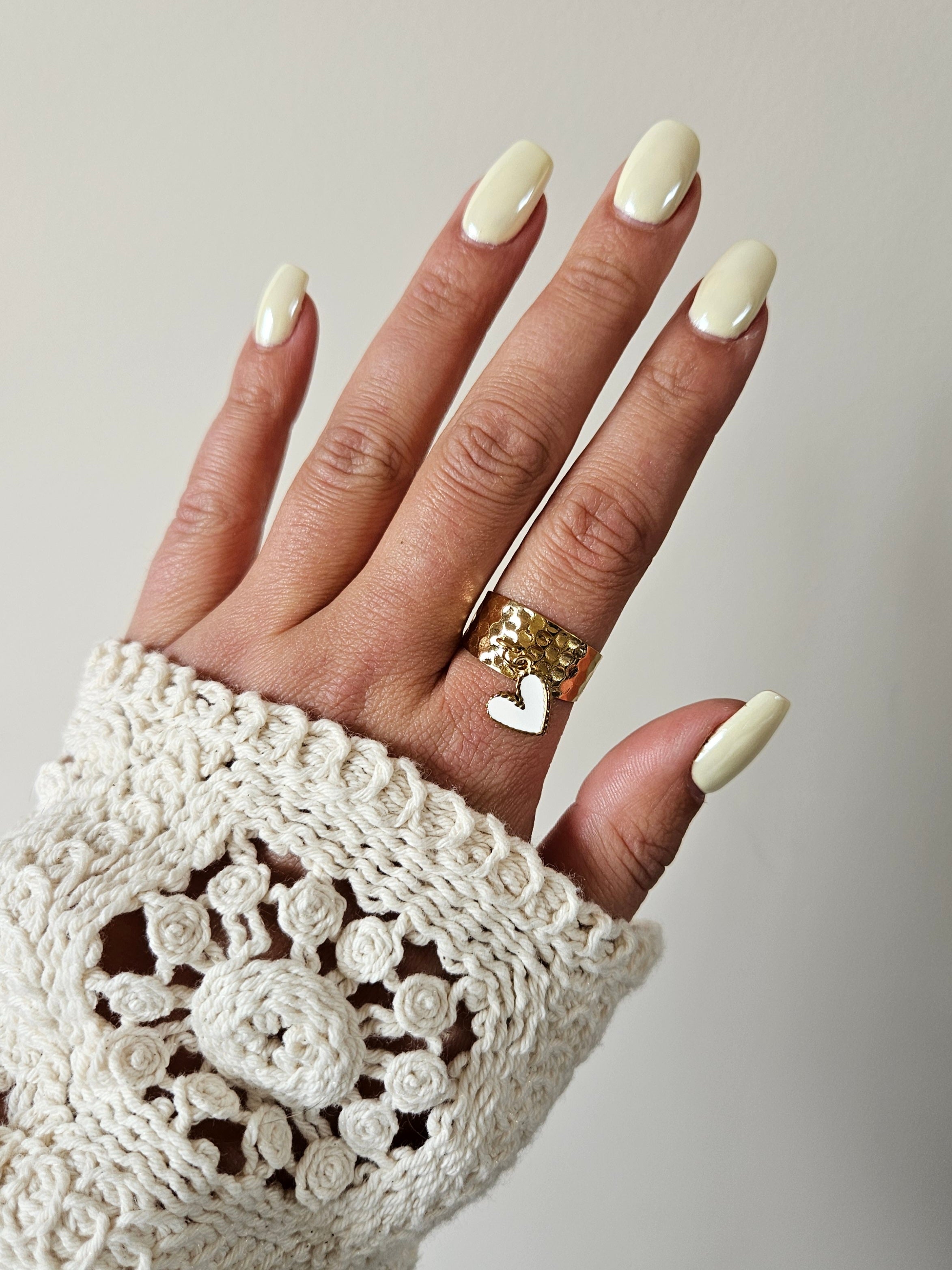 Bague Elsa - doré/blanche