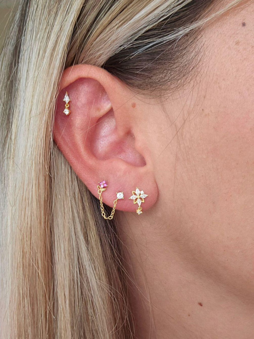 Piercing - Rosa (argent 925)