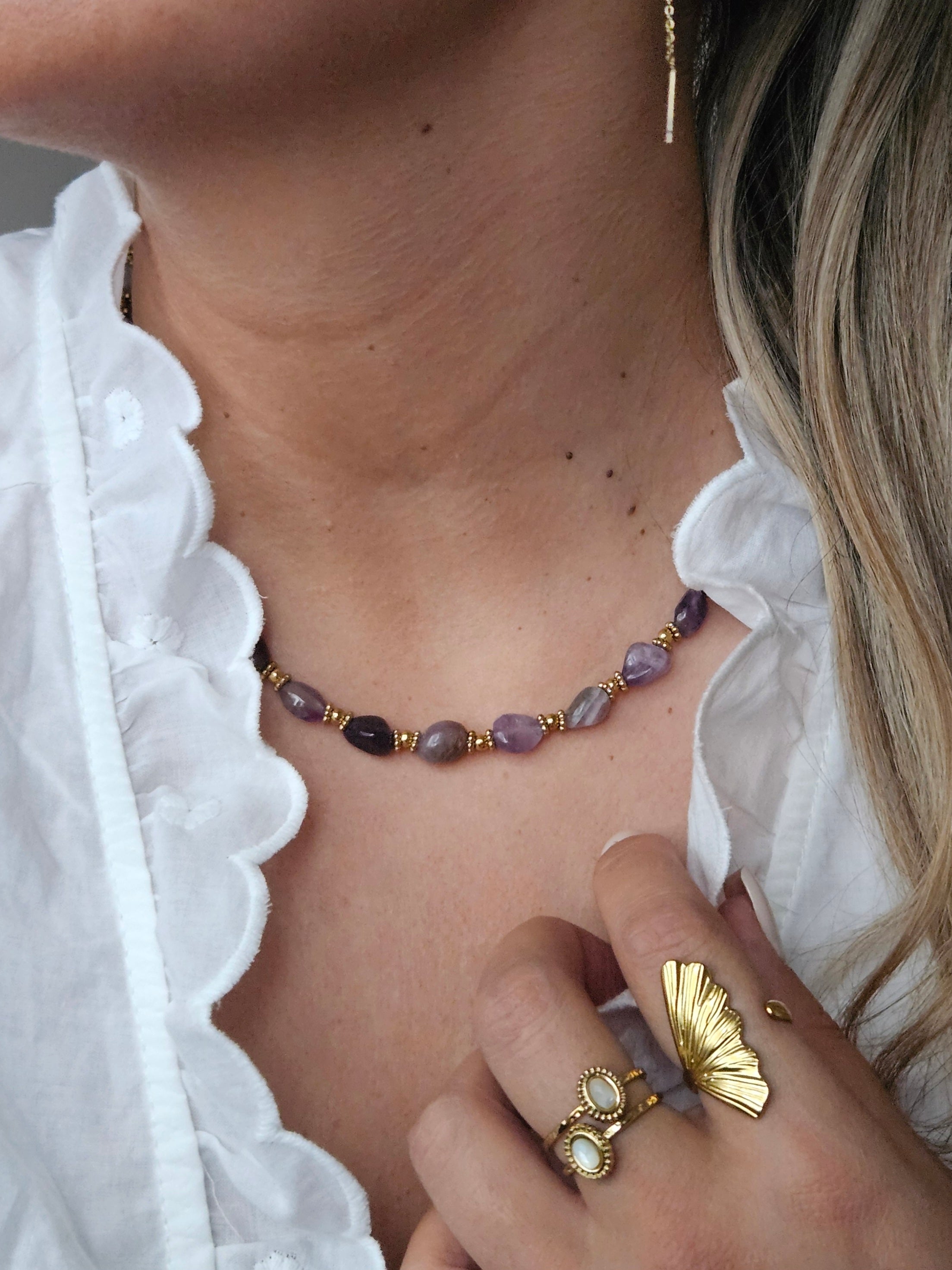 Collier Bali - Violet