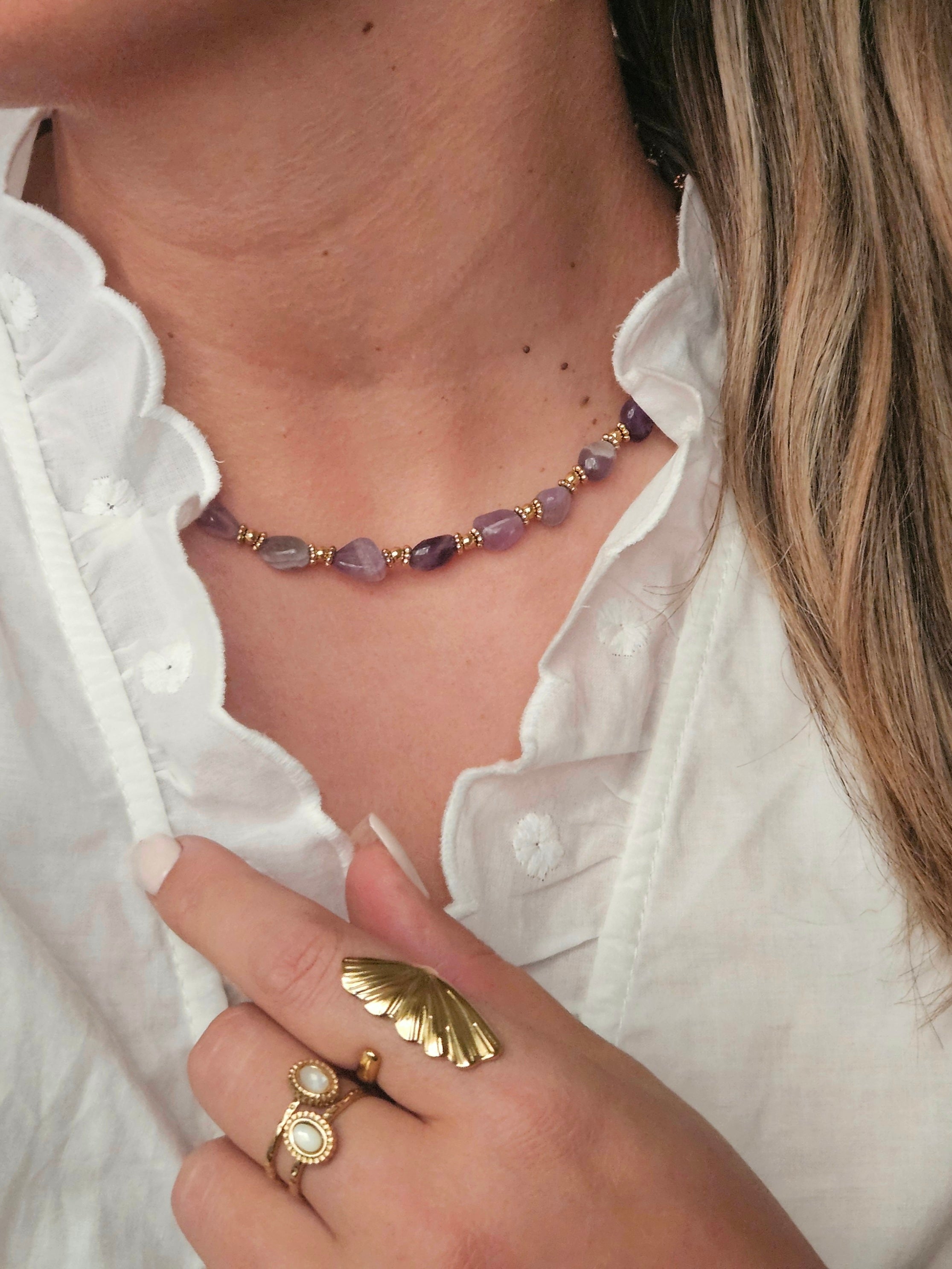 Collier Bali - Violet